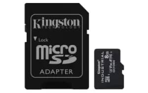 Kingston Industrial microSD 8GB C10 A1 pSLC Card + SD Adapter