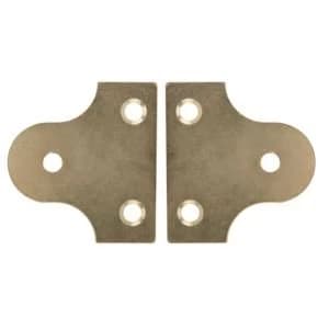 BQ Brass Effect Carbon Steel Mirror Flush Mount L50mm Pack of 2