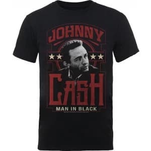 Johnny Cash Man In Black Mens Large T-Shirt - Black