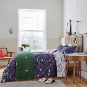 Joules Kooky Woodlands Cotton Duvet Cover Set Navy - Blue