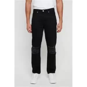 I Saw It First Ripped Knee Slim Fit Jeans - Black