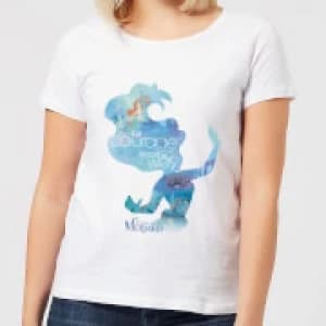 Disney Princess Filled Silhouette Ariel Womens T-Shirt - White