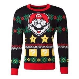 Nintendo - Mario & Stars Christmas Unisex Large Christmas Jumper - Multi-Colour