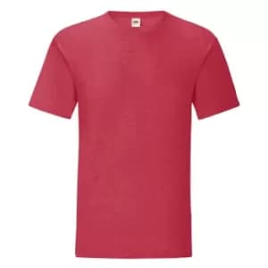Fruit Of The Loom Mens Iconic T-Shirt (3XL) (Heather Red)