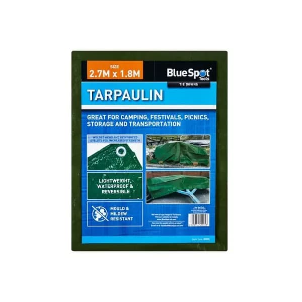 Blue Spot Tools Green 2.7M x 1.8M Tarpaulin