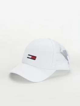 Tommy Jeans Trucker Flag Cap - White, Women