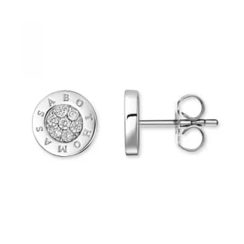 Ladies Thomas Sabo Sterling Silver Glam & Soul Diamond Logo Stud Earrings
