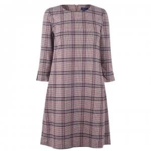 Gant Wool Check Dress - Warm Khaki