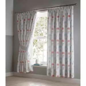 Portfolio Home Kids Club Sheep Dreams One Pair Of Lined Curtains (66 X 72") With Matching Tie Backs