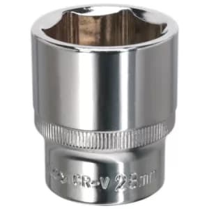 Sealey SP1228 Walldrive Socket 28mm 1/2"sq Drive Fully Polished