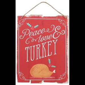 Peace, Love & Turkey Wall Plaque