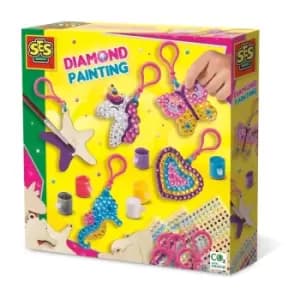 SES CREATIVE Wooden Keychains Diamond Painting, 5 Years and Above (14702)