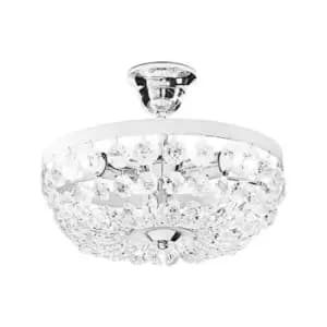 Classic ceiling light valerie chrome 3 bulbs