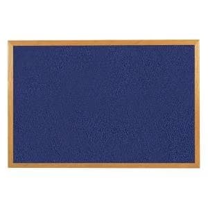 Office 900 Felt Noticeboard with Wooden Frame Blue 938601