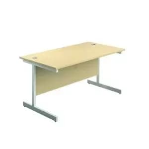 Jemini Single Rectangular Desk 1200x600x730mm MapleWhite KF800502