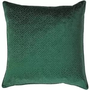 Paoletti Florence Cushion Cover (One Size) (Emerald Green)
