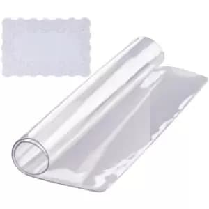 Clear Table Cover Protector, 12' x12'/305 x 305mm Table Cover, 1.5mm Thick pvc Plastic Tablecloth, Waterproof Desktop Protector for Writing Desk,