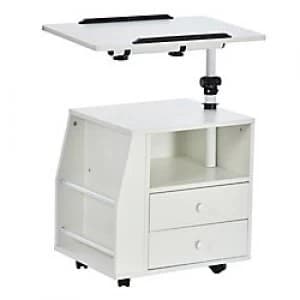 HOMCOM Sofa Table White 680 mm x 155mm x 510 mm