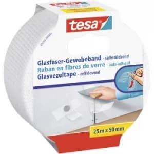 tesa 05255-00004-01 Cloth tape tesa White (L x W) 25 m x 50 mm