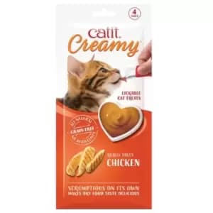 Catit Creamy Chicken Cat Treats 4 x 10g