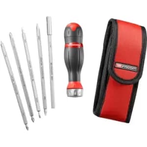 Facom ACL.2A5 3 in 1 Ratcheting Screwdriver 4 Long Double End Blades