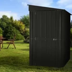 4' x 8' Lotus Lean To Anthracite Grey Metal Shed (1.24m x 2.42m)