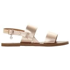 Dune Rose Leather 'Wf Lowwpez' Wide Fit Sandals - 3