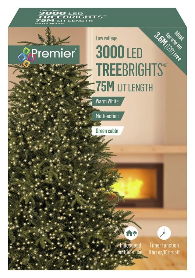 Premier Decorations Premier 3000 LED MultiAction Tree lights Plastic