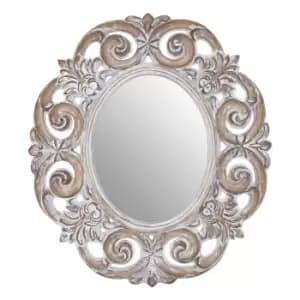 92 x 82cm Wall Mirror in Antique White