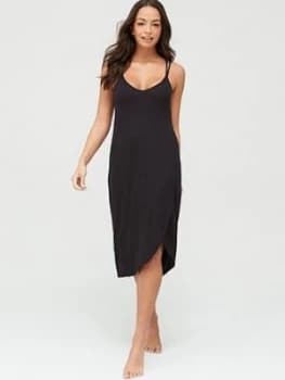 Pour Moi Sofa Love Secret Support Midi Cross Back Chemise - Black