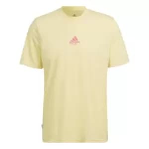 adidas Padel T-Shirt Mens - Yellow