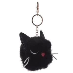 Feline Fine Cat Pom Pom Keyring