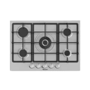 Hisense 71cm 5 Burner Gas Hob - Stainless Steel