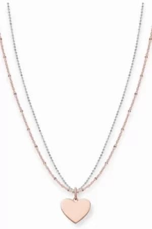 Ladies Thomas Sabo Sterling Silver Love Bridge Heart Necklace LBKE0004-415-12-L45V