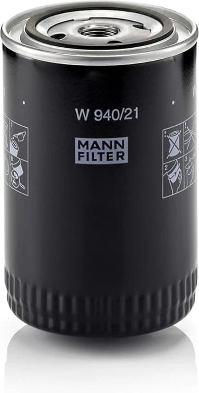 MANN-FILTER W 940/21 Oil filter 3/4-16 UNF Spin-on Filter VAUXHALL: Carlton Mk3 Limousine, BEDFORD: Blitz Oil Filter (7)