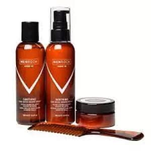 Men Rock Soothing Beard Care Kit - Beardy Beloved (Beard Shampoo, Beard Balm, Moustache Wax, Beard Comb)