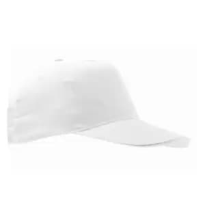 SOLS Unisex Sunny 5 Panel Baseball Cap (ONE) (White)