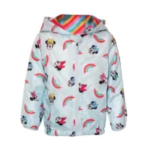 Disney Girls Minnie Mouse Face AOP Raincoat (1-2 Years) (Mint)