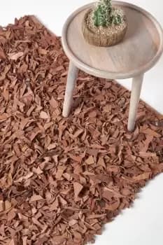 Dallas Leather Shaggy Rug