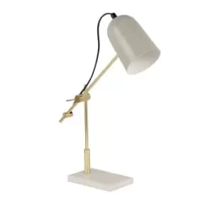 Adjustable Gold and Marble Detail Desk Lamp