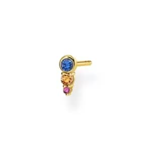 THOMAS SABO Gold Plated Colourful Graduated Single Ear Stud