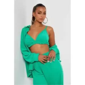 I Saw It First Green Towelling Bralet - Green
