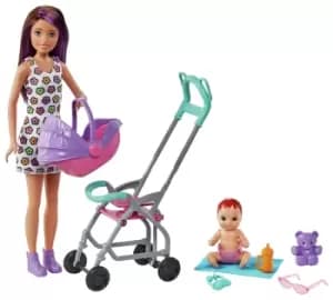 Barbie Skipper Babysitters Pushchair Playset and Dolls