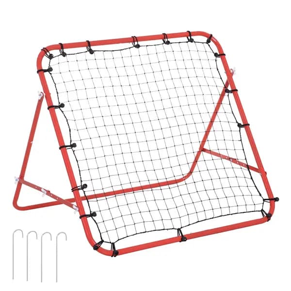 Homcom Rebounder Net Red