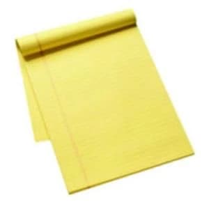 Q-Connect Ruled Stitch Bound Executive Pad 50 Pages A4 Yellow Pack of
