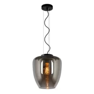 Florien Modern Pendant Light - Ø28cm - 1xE27 - Smoke Grey