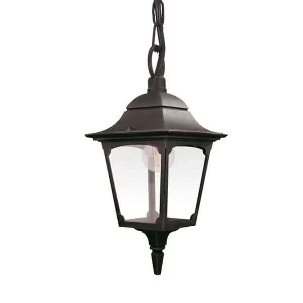Elstead Chapel Pendant Porch Lantern - Black