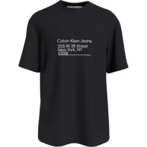 Calvin Klein Jeans Ck Address Logo Tee - Black