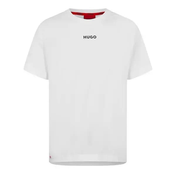 Hugo Logo Print Pyjama T-Shirt - White M