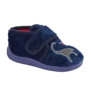 Sleepers Childrens/Kids Diplodocus Slippers (4 UK Child) (Navy)